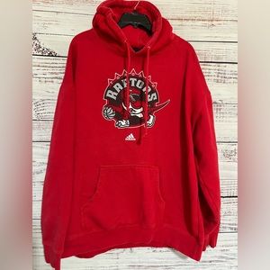 Adidas Toronto Raptors XXL NBA Hoodie Sweatshirt Sport Big And Tall Red
